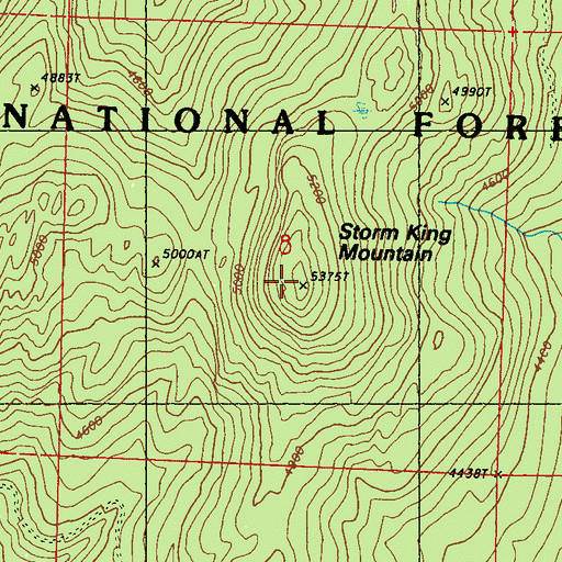 Topographic Map of Storm King Mountain, WA