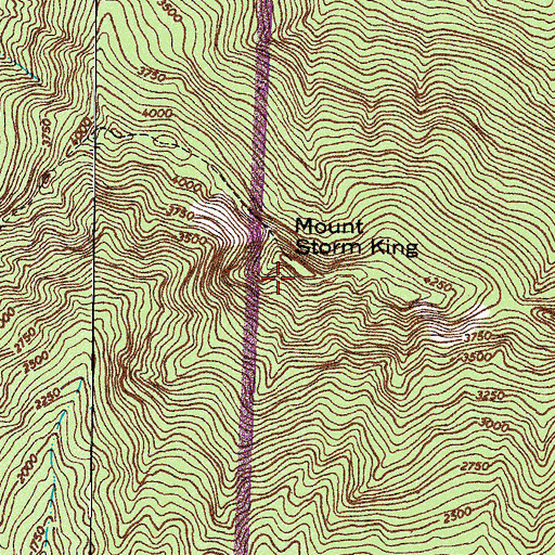 Topographic Map of Mount Storm King, WA