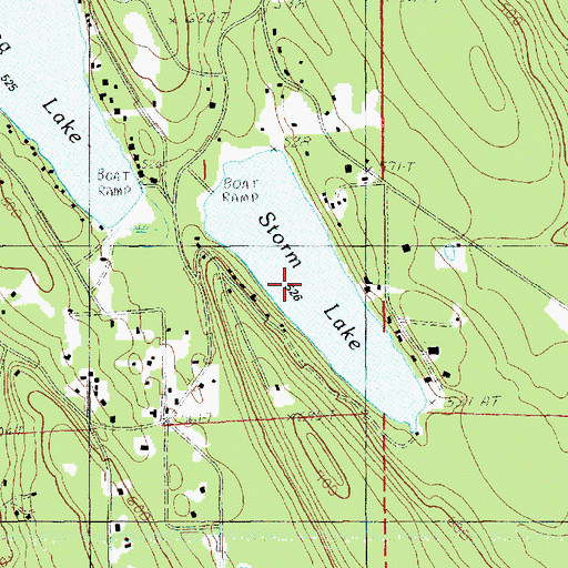Topographic Map of Storm Lake, WA