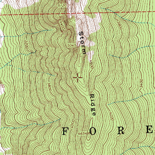 Topographic Map of Storm Ridge, WA