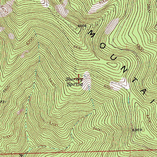 Topographic Map of Stormy Spring, WA