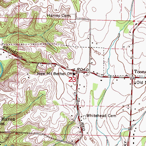 Topographic Map of New Mount Bethel United Methodist Church, AL