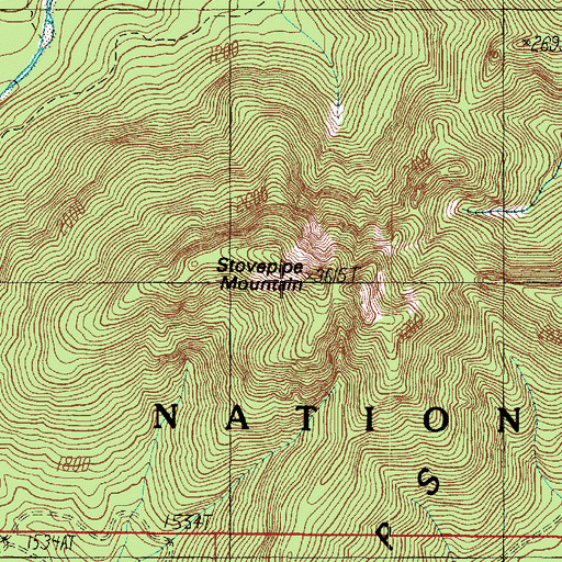 Topographic Map of Stovepipe Mountain, WA