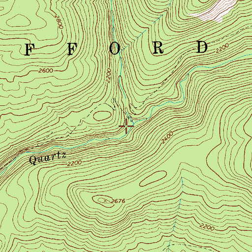 Topographic Map of Straight Creek, WA