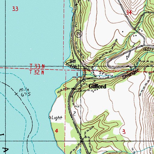 Topographic Map of Stranger Creek, WA