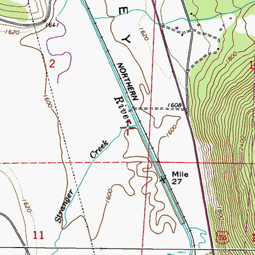 Topographic Map of Stranger Creek, WA