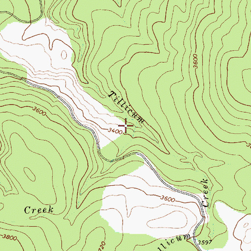 Topographic Map of Strawberry Creek, WA