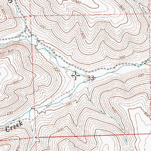 Topographic Map of Stray Gulch, WA