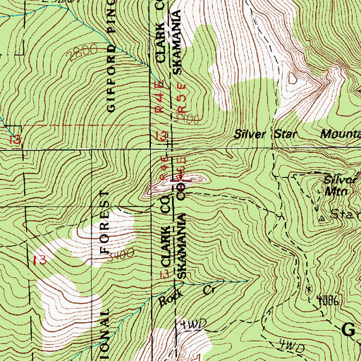 Topographic Map of Sturgeon Rock, WA