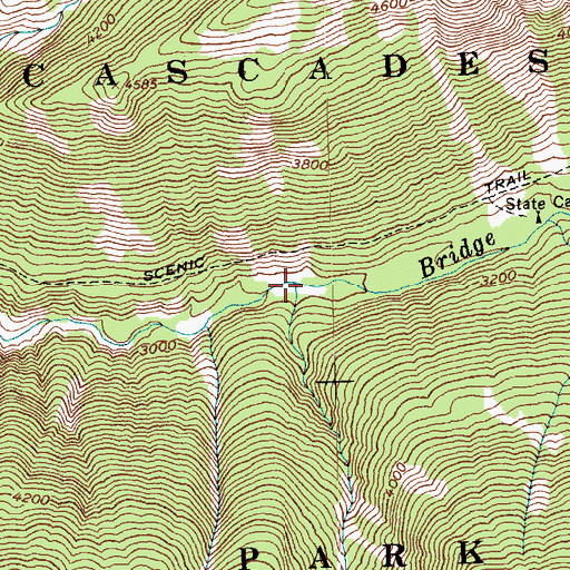 Topographic Map of Sturm Creek, WA