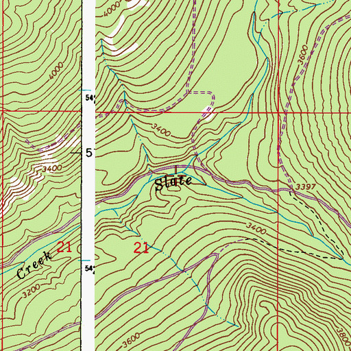 Topographic Map of Styx Creek, WA