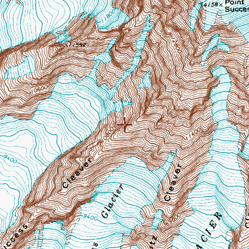 Topographic Map of Success Cleaver, WA