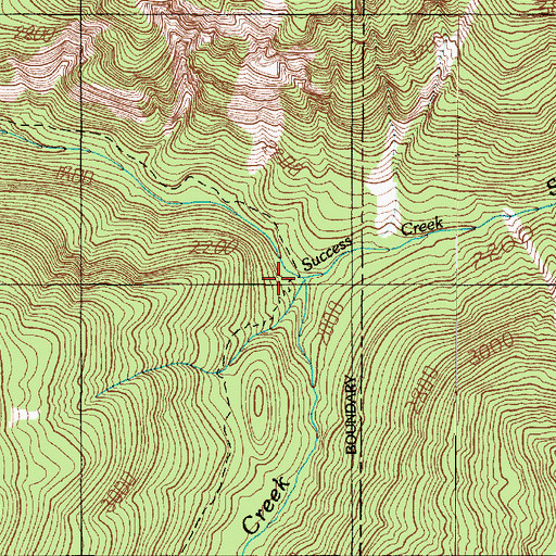 Topographic Map of Success Creek, WA