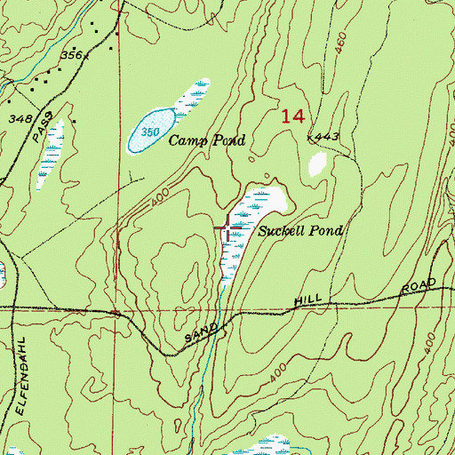 Topographic Map of Suckell Pond, WA