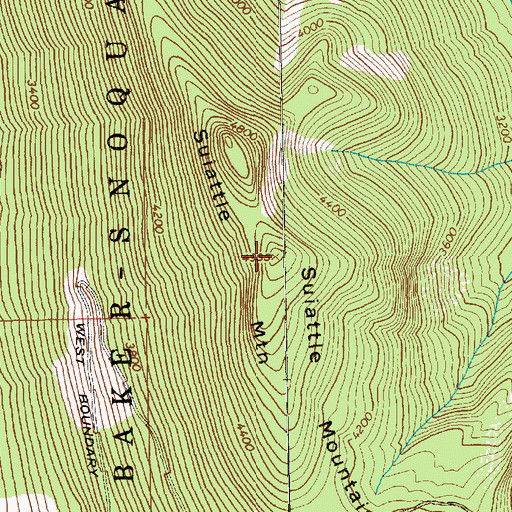 Topographic Map of Suiattle Mountain, WA
