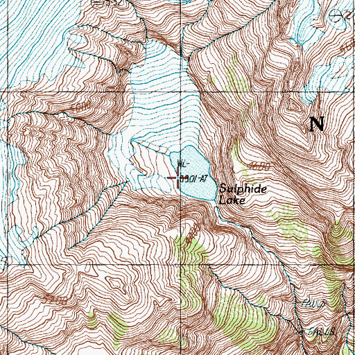 Topographic Map of Sulphide Lake, WA