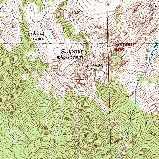 Topographic Map of Sulphur Mountain, WA