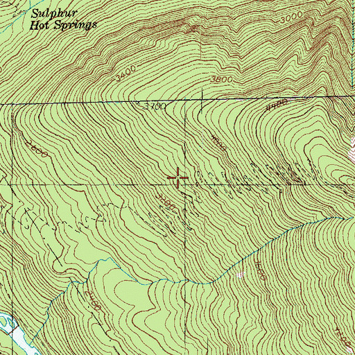 Topographic Map of Sulphur Mountain Way (historical), WA