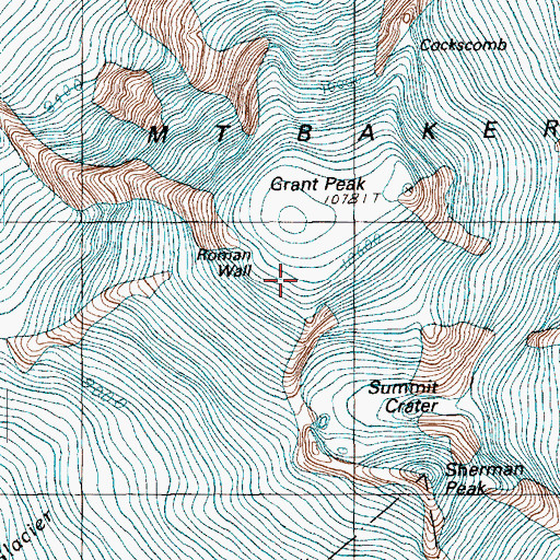 Topographic Map of Summit Crater, WA