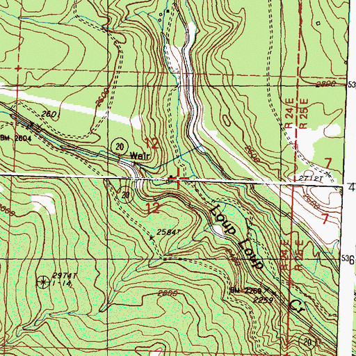Topographic Map of Summit Creek, WA