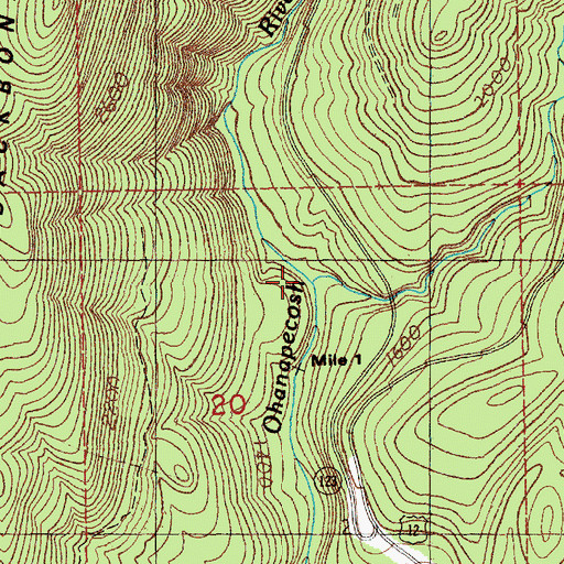 Topographic Map of Summit Creek, WA