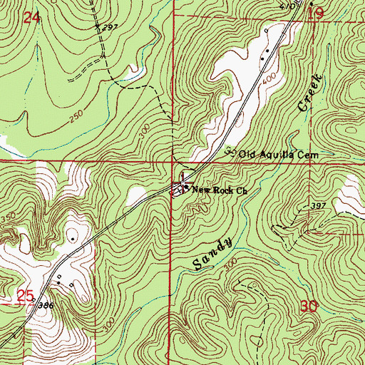 Topographic Map of New Rock Missionary Baptist Church, AL