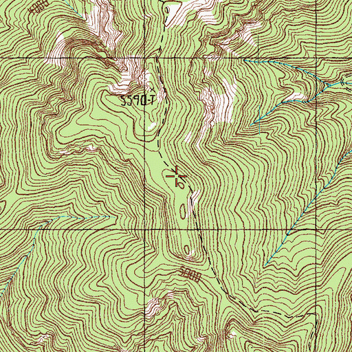 Topographic Map of Sun Top Trail, WA