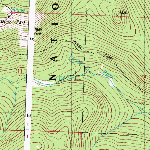 Topographic Map of Sunday Creek, WA