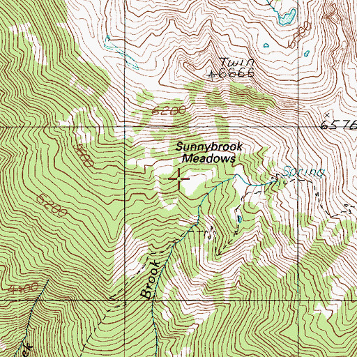 Topographic Map of Sunnybrook Meadows, WA