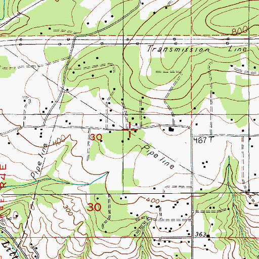Topographic Map of Sunnyside School, WA