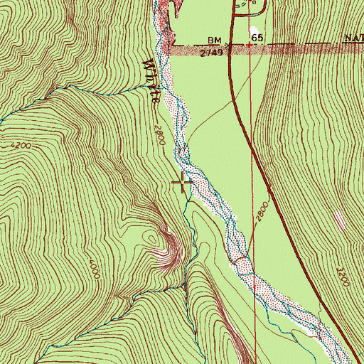 Topographic Map of Sunrise Creek, WA