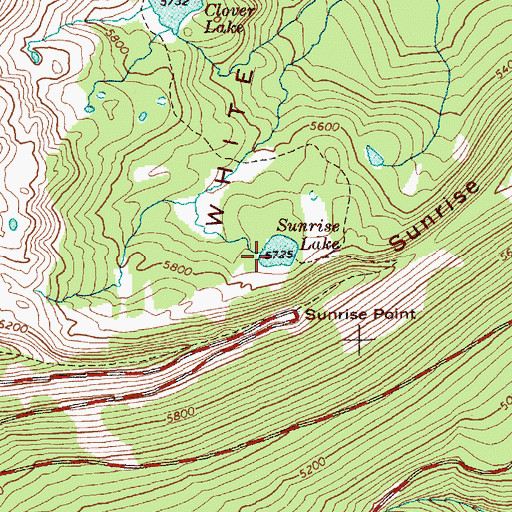 Topographic Map of Sunrise Lake, WA