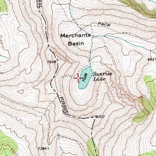 Topographic Map of Sunrise Lake, WA