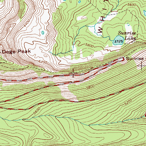 Topographic Map of Sunrise Ridge, WA