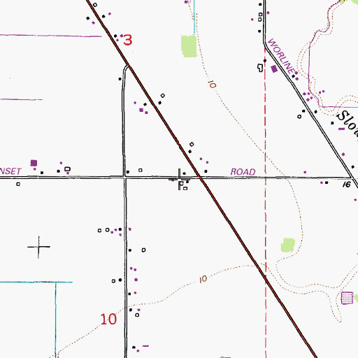 Topographic Map of Sunset, WA