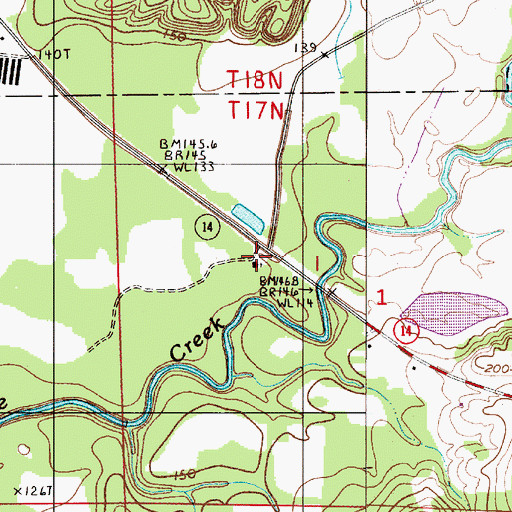 Topographic Map of New Shady Grove Church, AL