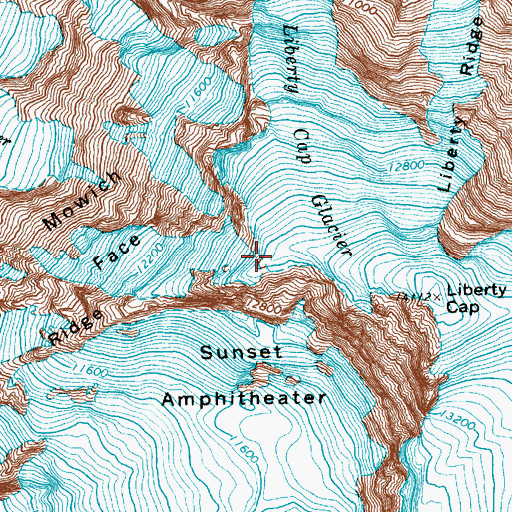 Topographic Map of Sunset Ridge, WA