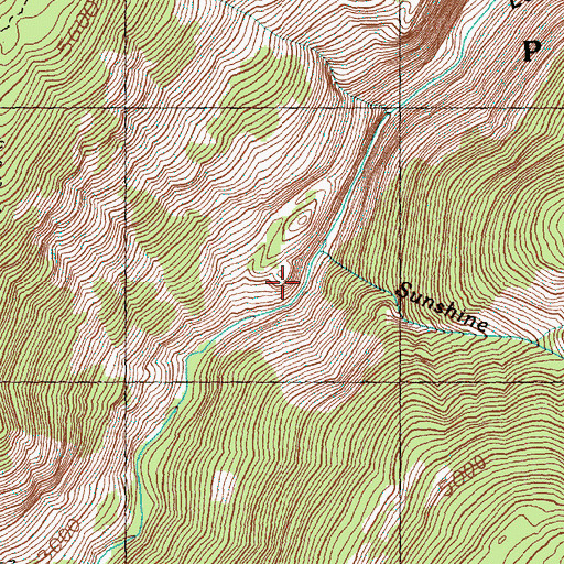 Topographic Map of Sunshine Creek, WA
