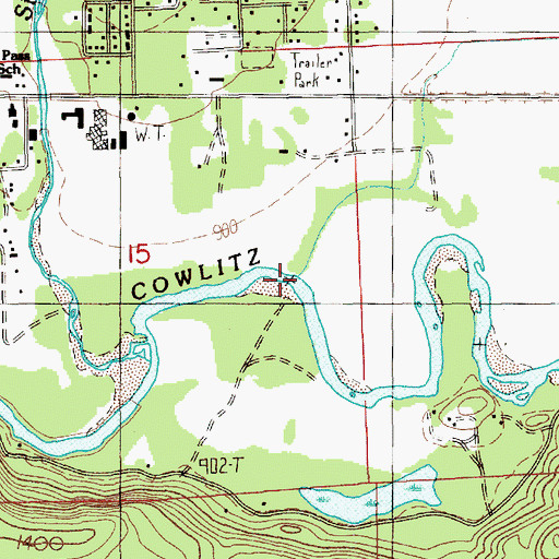Topographic Map of Surrey Creek, WA