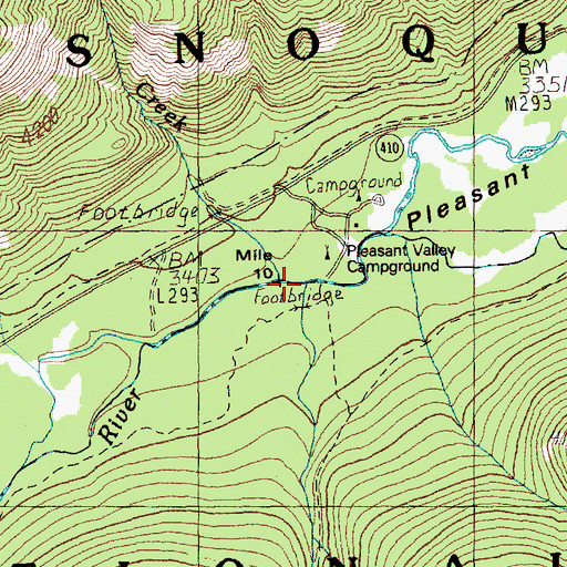 Topographic Map of Survey Creek, WA