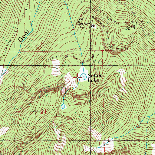 Topographic Map of Sutton Lake, WA