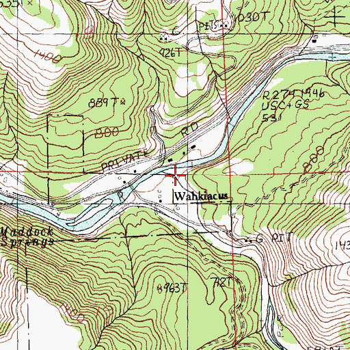 Topographic Map of Swale Canyon, WA