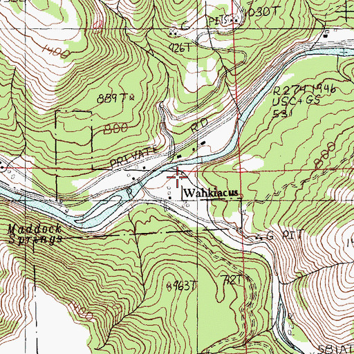Topographic Map of Swale Creek, WA
