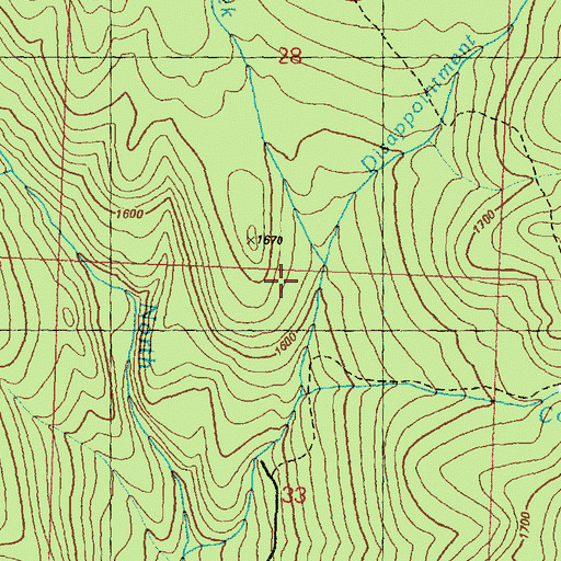 Topographic Map of Swamp Creek, WA