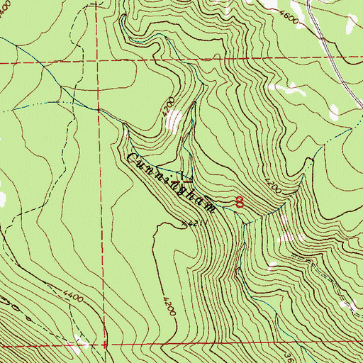 Topographic Map of Swamp Creek, WA