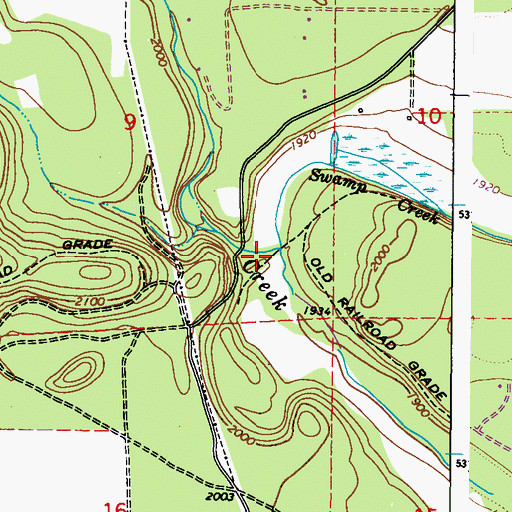 Topographic Map of Swamp Creek, WA