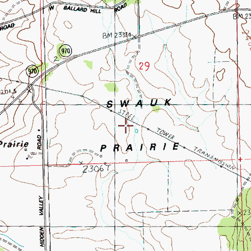 Topographic Map of Swauk Prairie, WA