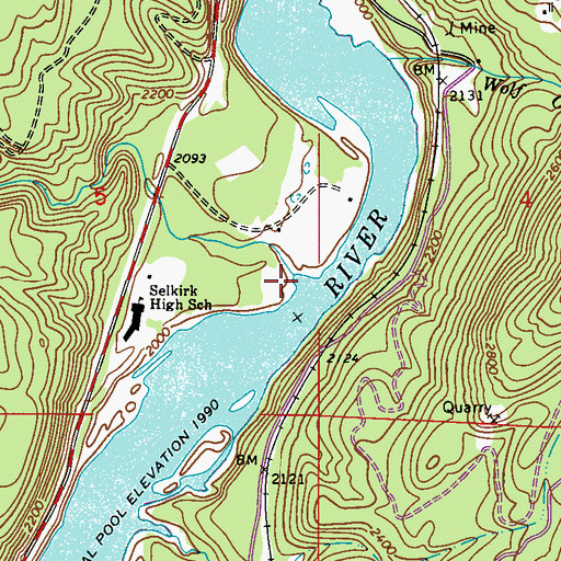 Topographic Map of Sweet Creek, WA