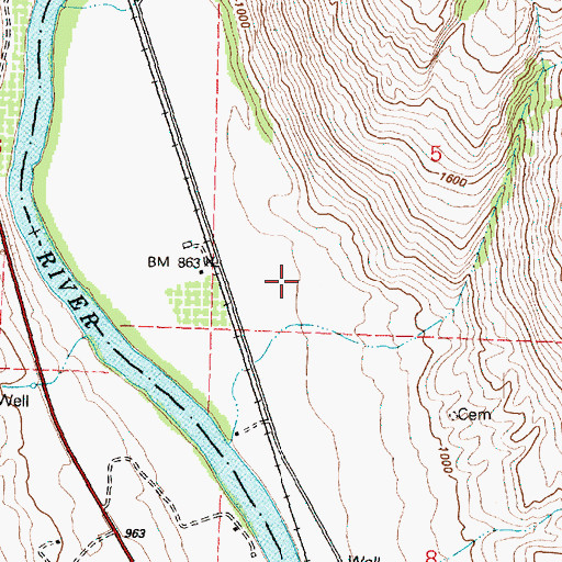 Topographic Map of Swipkin Canyon, WA