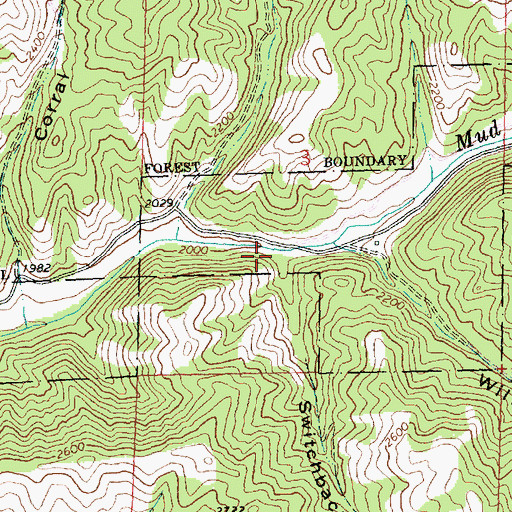 Topographic Map of Switchback Canyon, WA